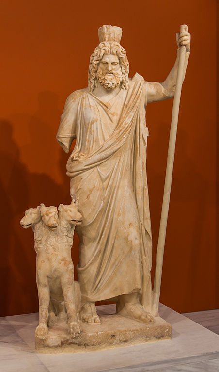 Statue of Pluto Serapis, with the dog Cerberus