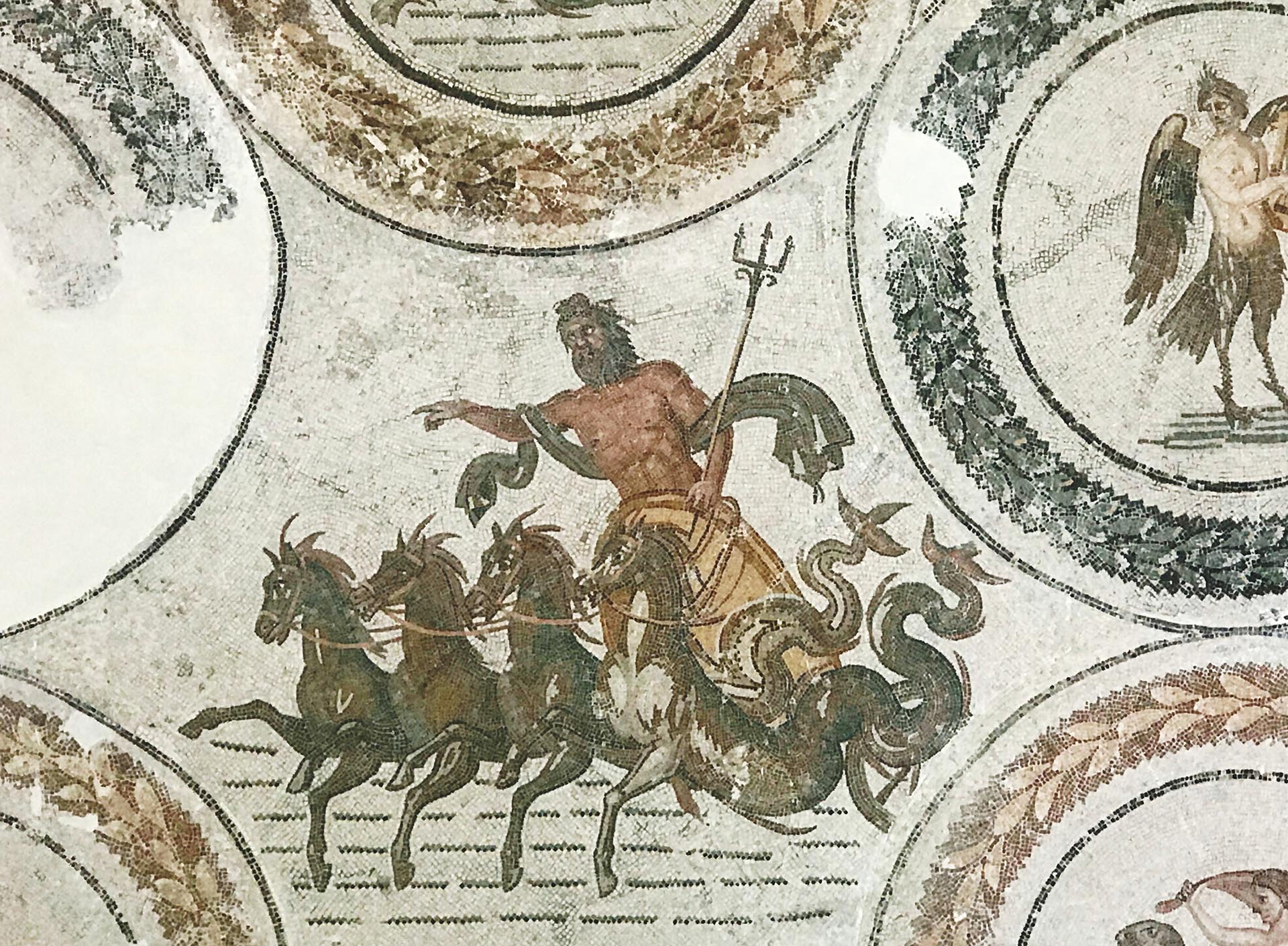 Triumph of Neptune, Mosaïque d'Hadrumète, Musée archéologique de Sousse